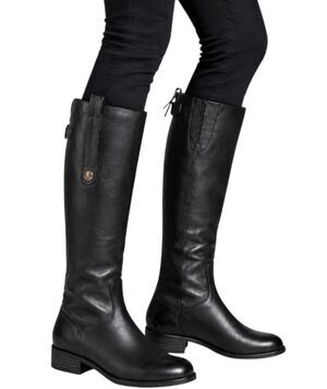 SAM EDELMAN Penny Black Leather Riding Boot Size 7M